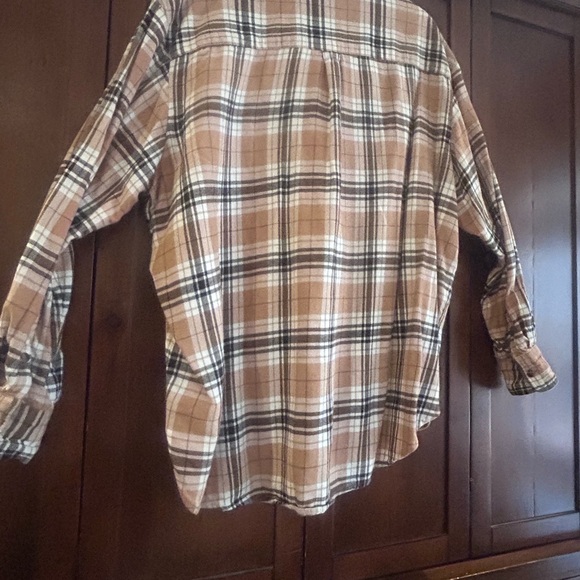 GAP - Tan and Brown Plaid Shirt - Women's XL / Men's L - Picture 3 of 6